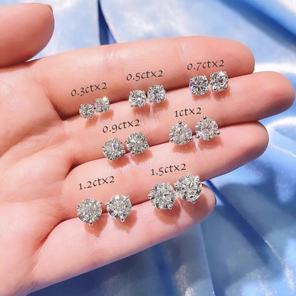 Vexaroa 14K Gold Lab-Grown Diamond Four-Prong Studs