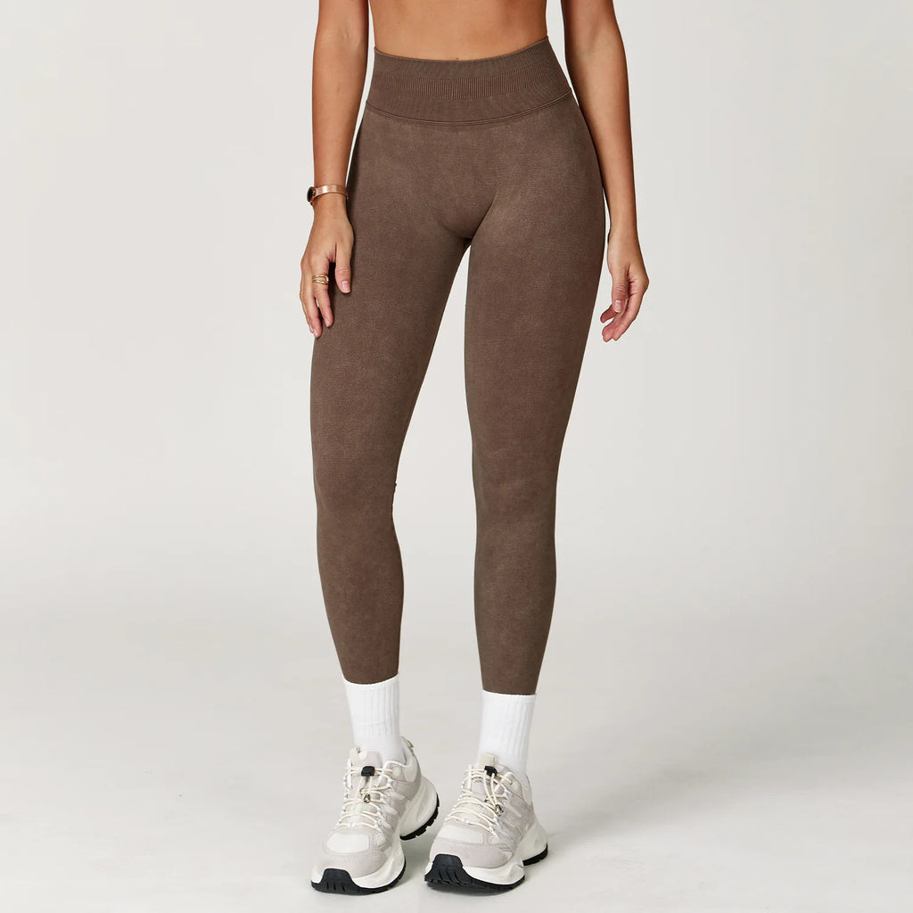 Vexaroa Seamless High Waist Ribbed Yoga Pants Scrunch Bum