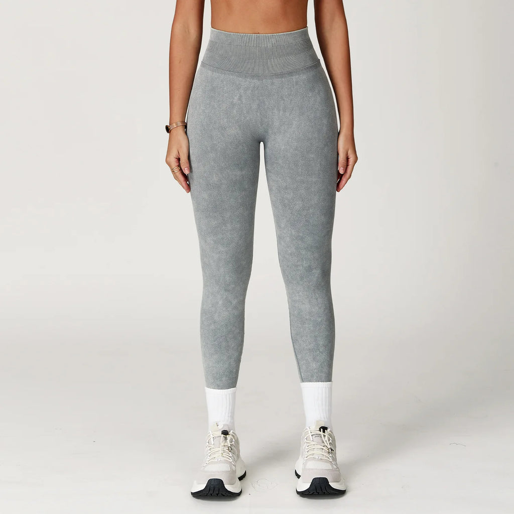 Vexaroa Seamless High Waist Ribbed Yoga Pants Scrunch Bum