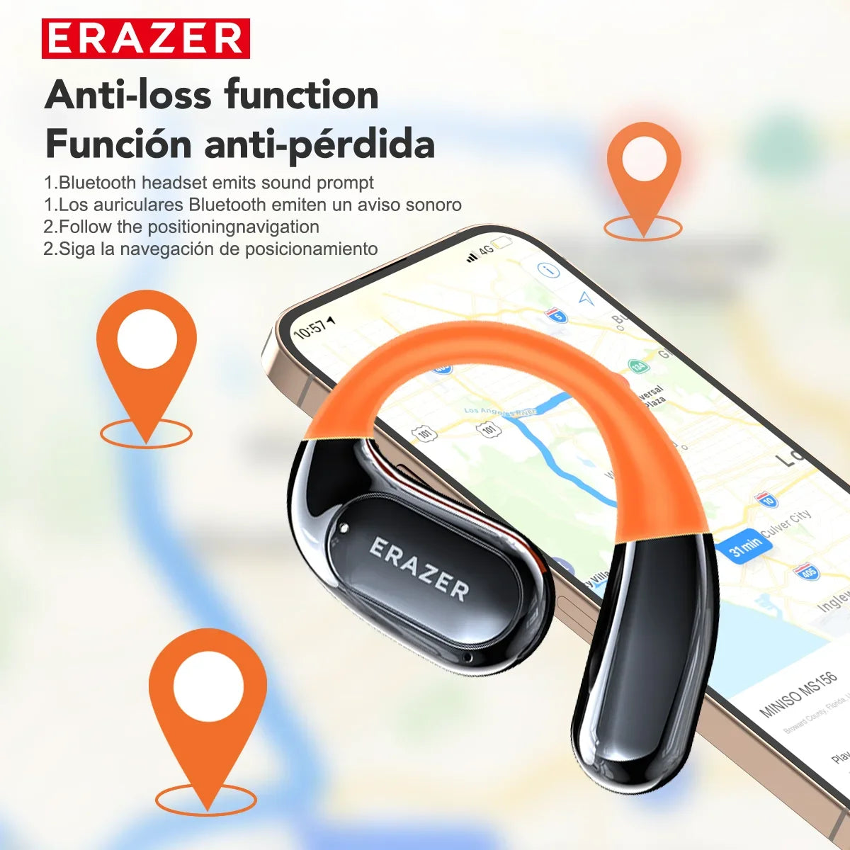 Vexaroa HTC NE27 wireless AI translator earbuds with LCD touch case