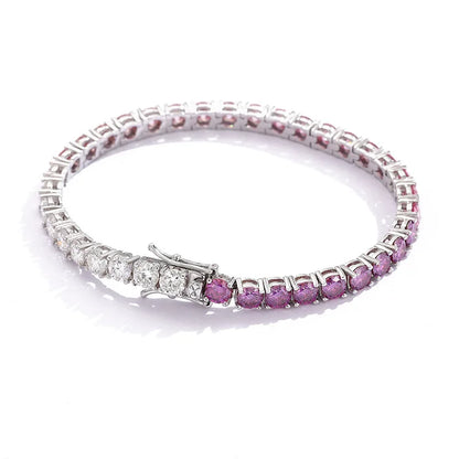 Vexaroa PT950 Platinum Gradient Moissanite Bracelet | Vexaroa