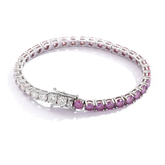 Vexaroa PT950 Platinum Gradient Moissanite Bracelet | Vexaroa