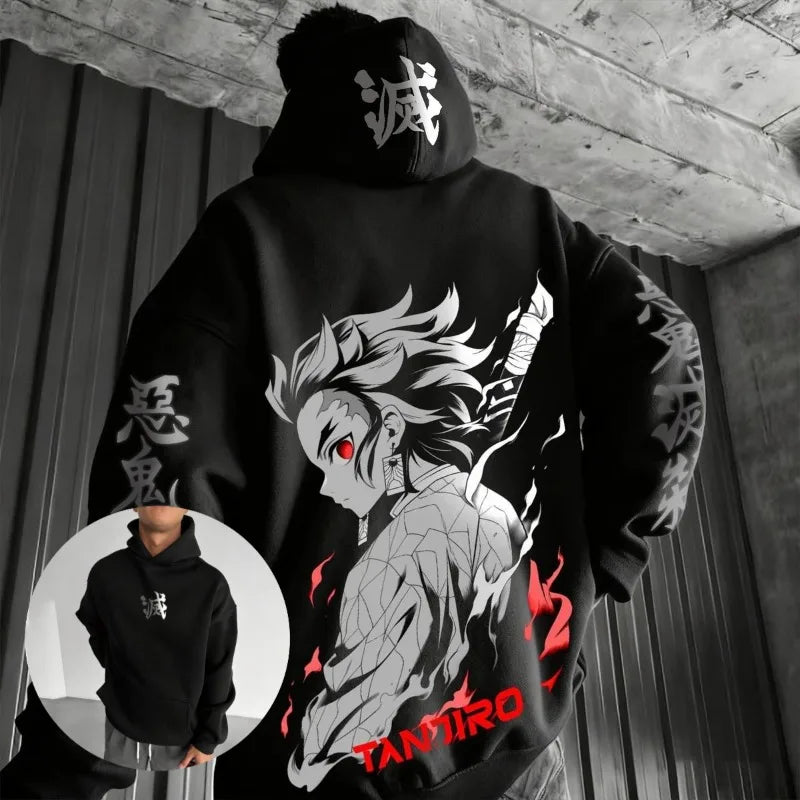 Vexaroa Tanjiro Anime Graphic Pullover Hoodie — product image 3