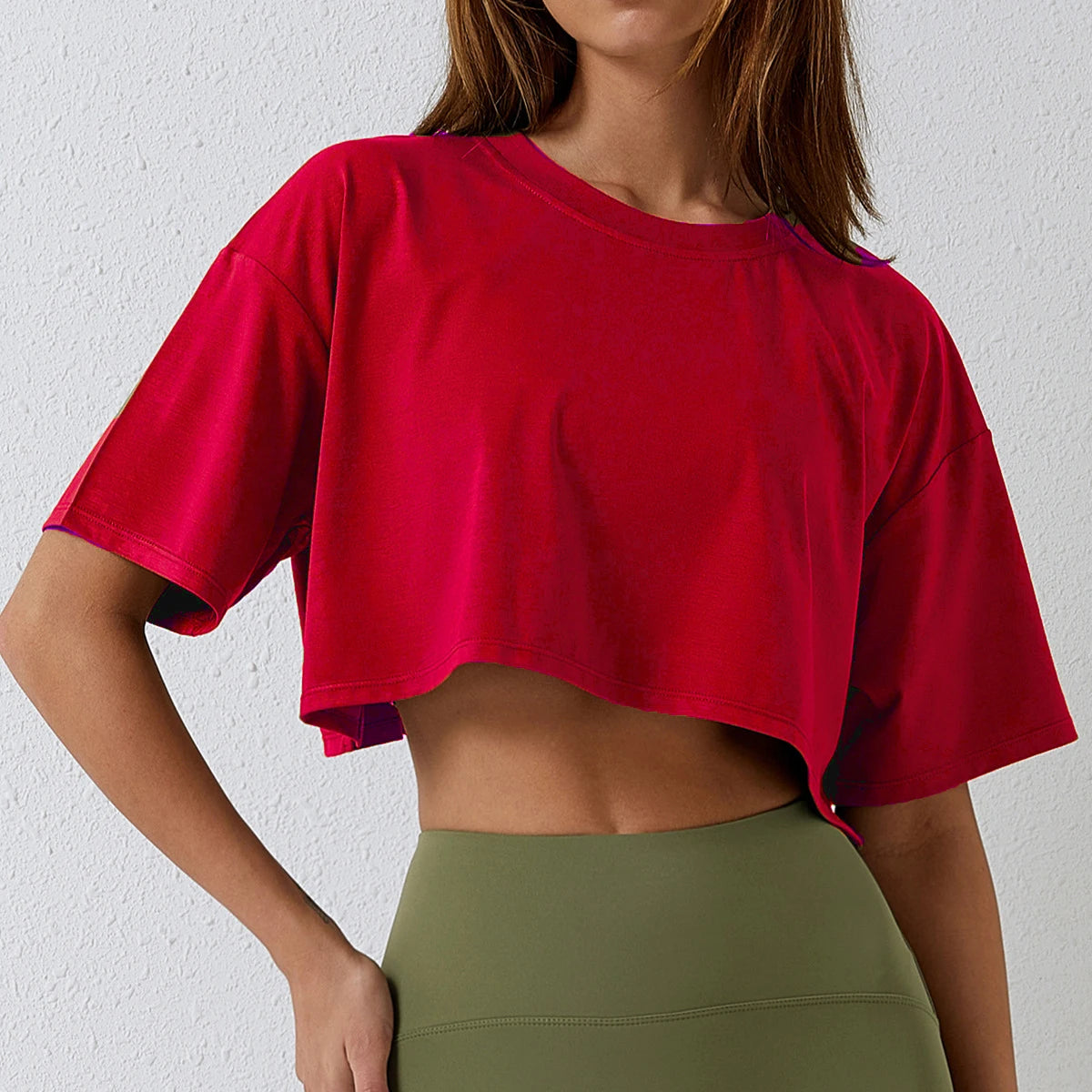 Vexaroa Womens Cotton Fitness Crop T-Shirt product photo, view 26