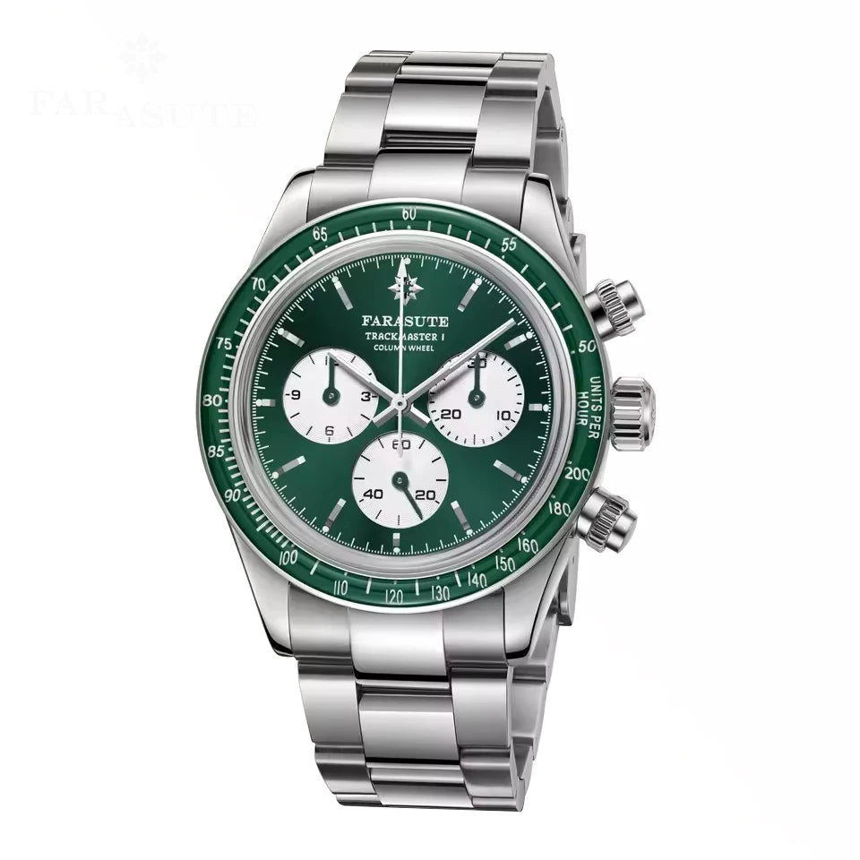 39 mm Chronograph Automatic Watch for Men, Sapphire, 5 ATM | Vexaroa