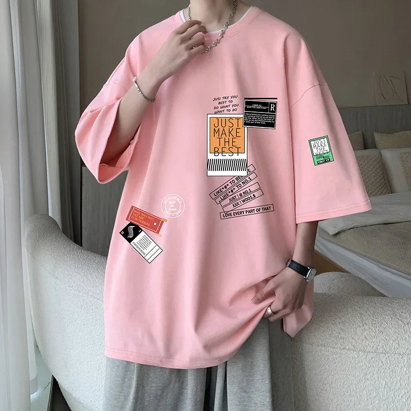 Vexaroa men's oversized letter graphic T-shirt product image 24