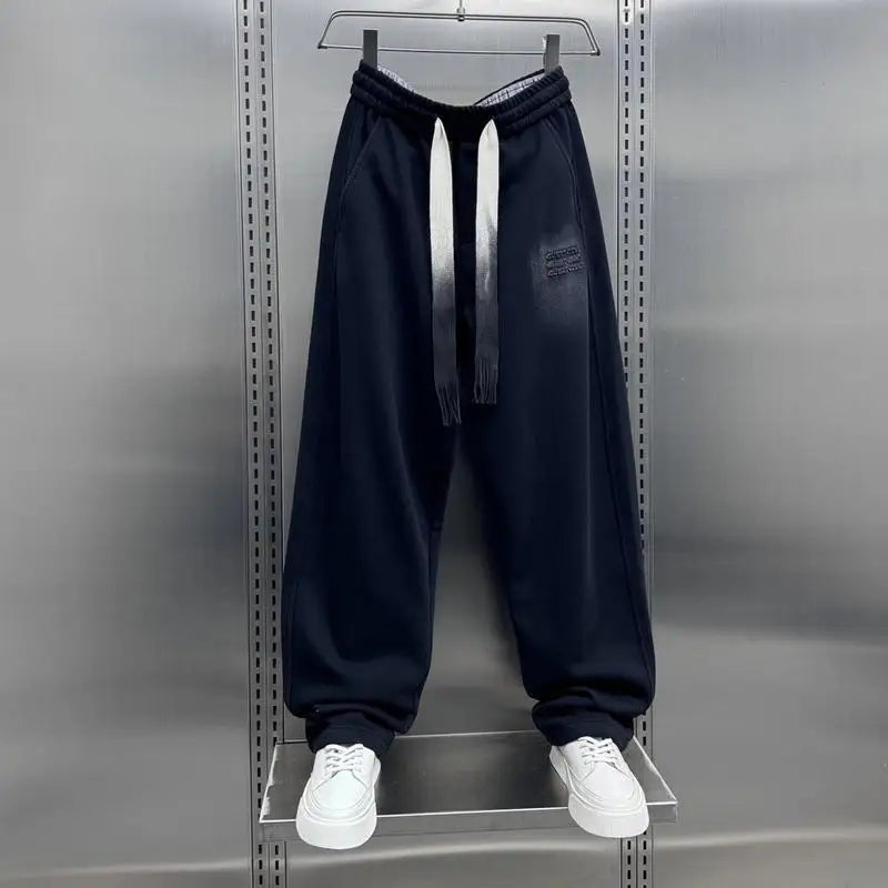 Vexaroa Men's Black Wide-Leg Casual Pants