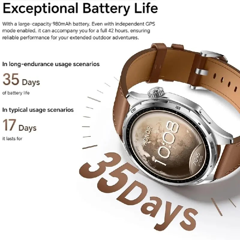Honor Watch 6 Global Version Smart Sports Watch Heart Rate & ECG Monitoring, Bluetooth Calling, Compatible with Android/iOS 2026