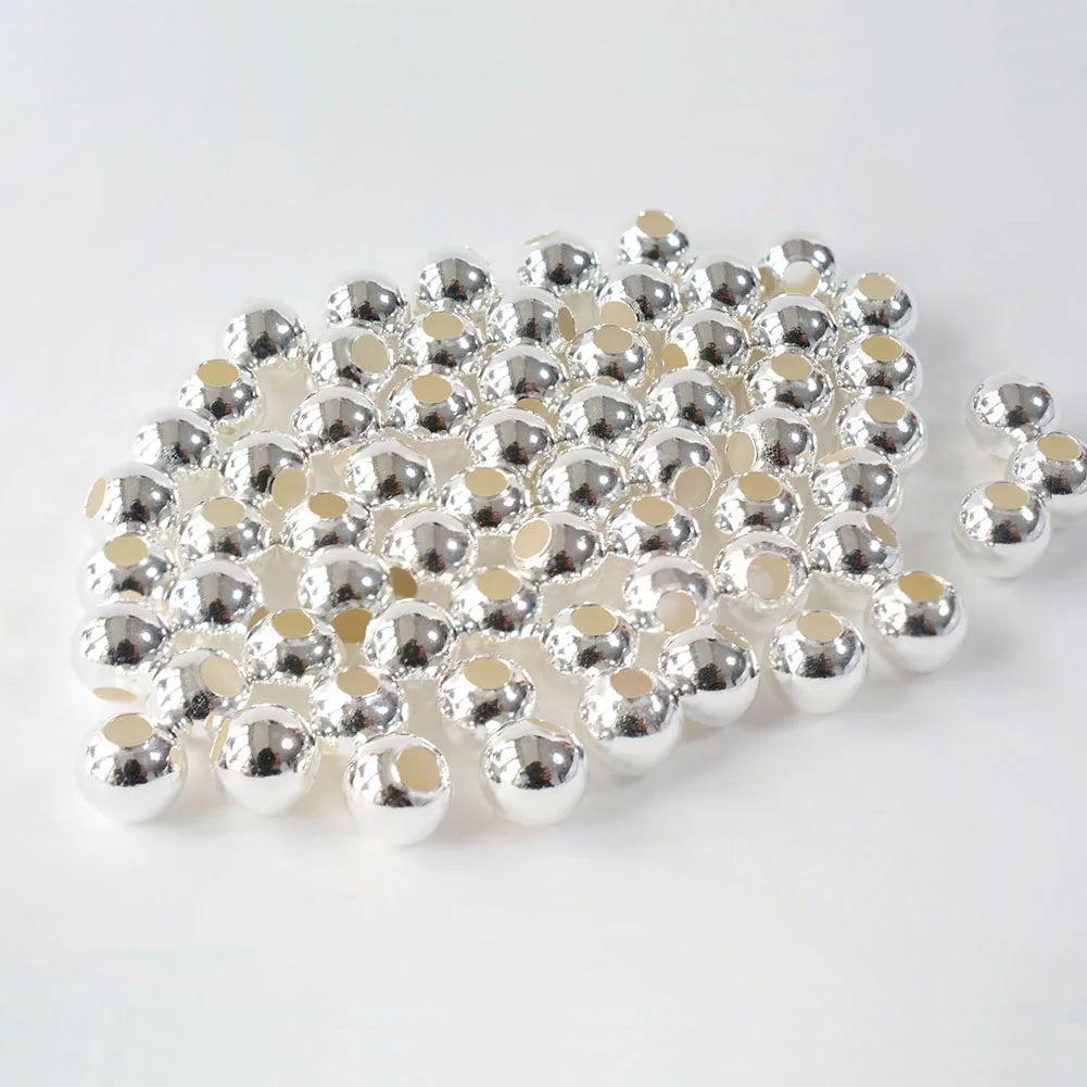 Vexaroa 925 sterling silver round spacer beads