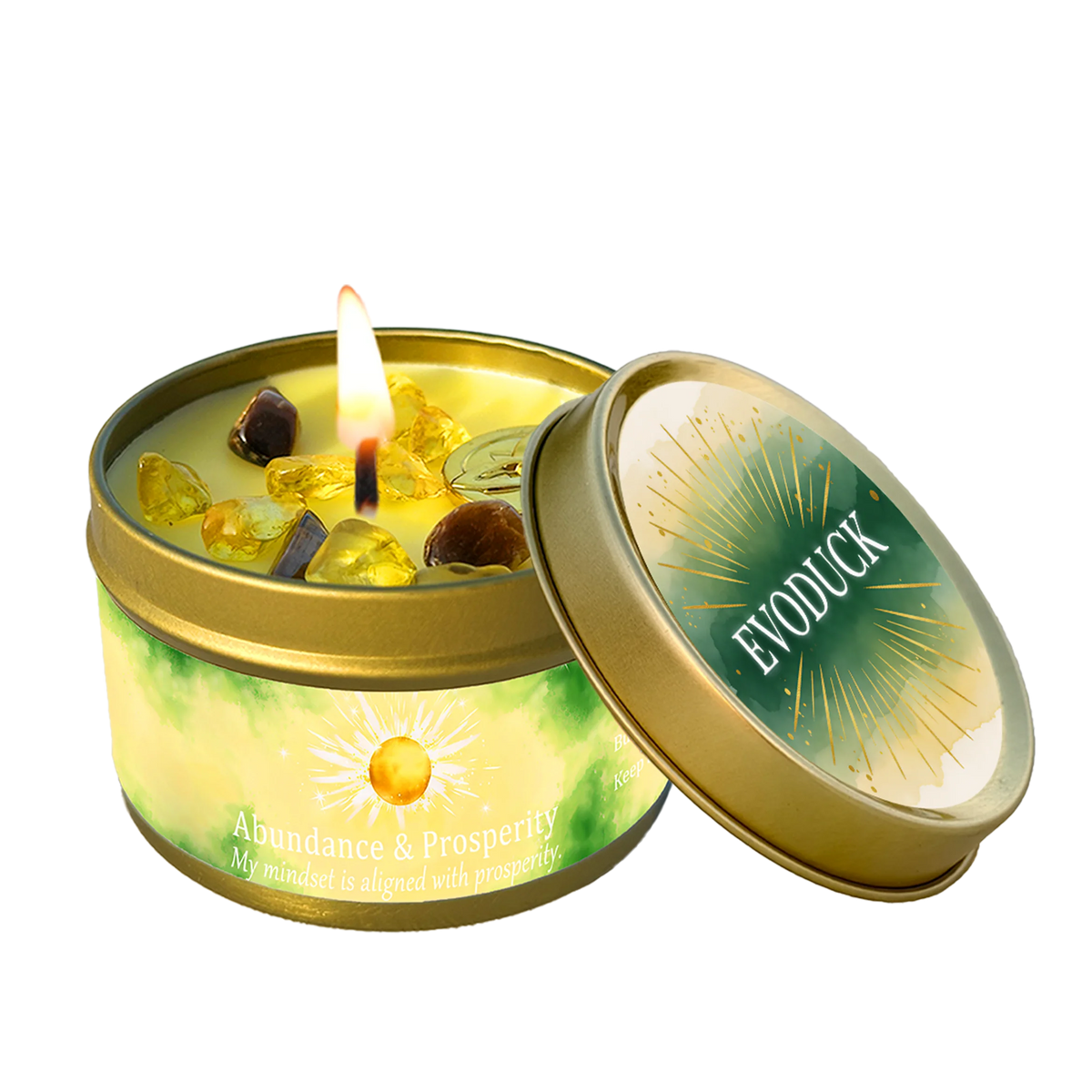 Vexaroa white sage frankincense crystal candle - image 9