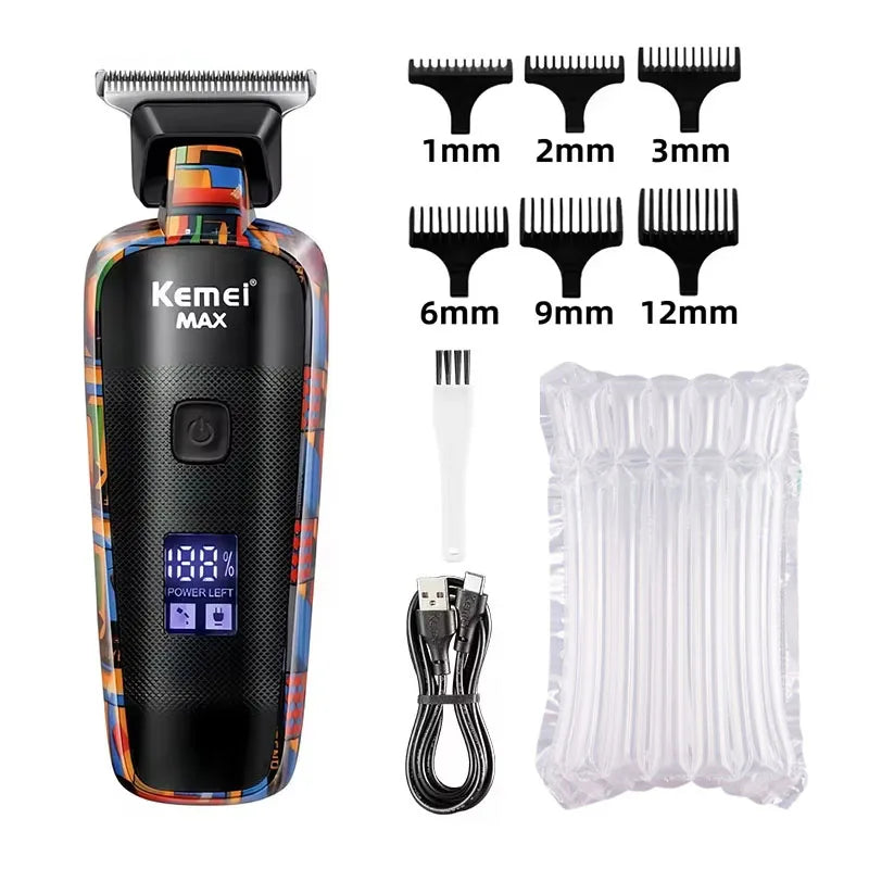 Vexaroa Kemei Graffiti Rechargeable Hair Clipper Trimmer