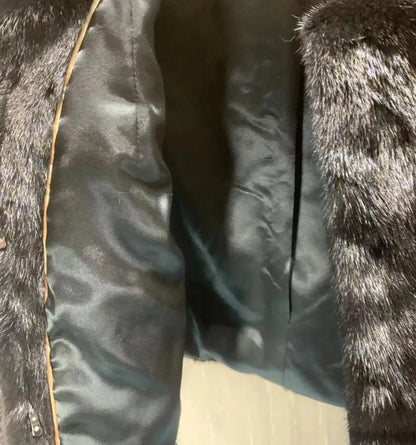 Ladies Real Mink Fur Coat with Belt | Luxury Belted Mink Winter Coat | Vexaroa