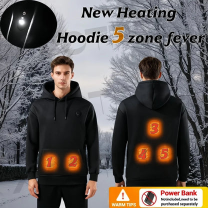 Vexaroa USB Heated Unisex Hoodie – Lightweight Winter Sweatshirt