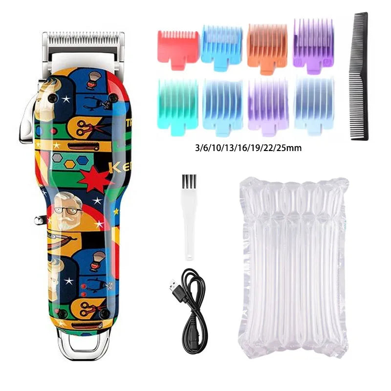 Vexaroa Kemei Graffiti Rechargeable Hair Clipper Trimmer
