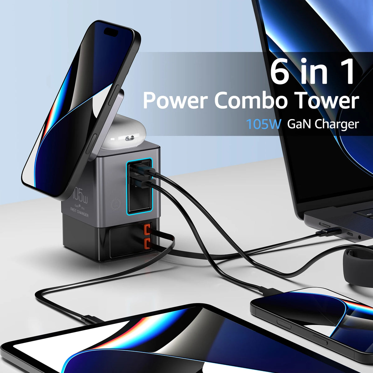 Vexaroa 105W 6-in-1 USB-C charging station — product image 3