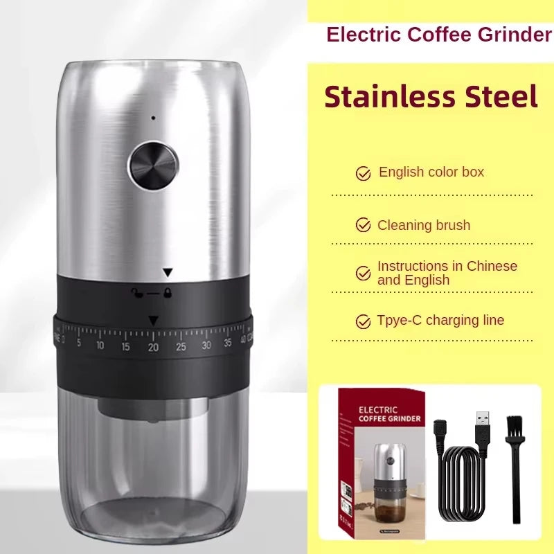 Vexaroa Portable Electric Burr Coffee Grinder