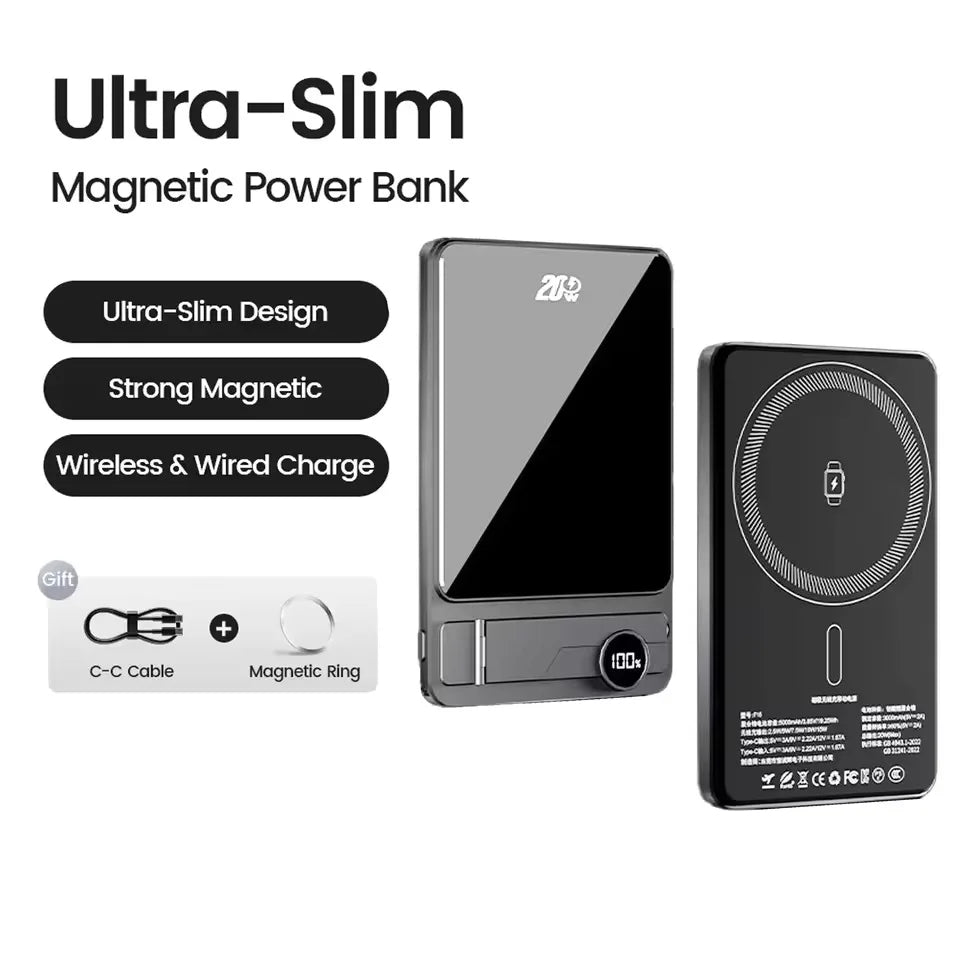 Vexaroa ultra-thin magnetic wireless power bank — product image 8