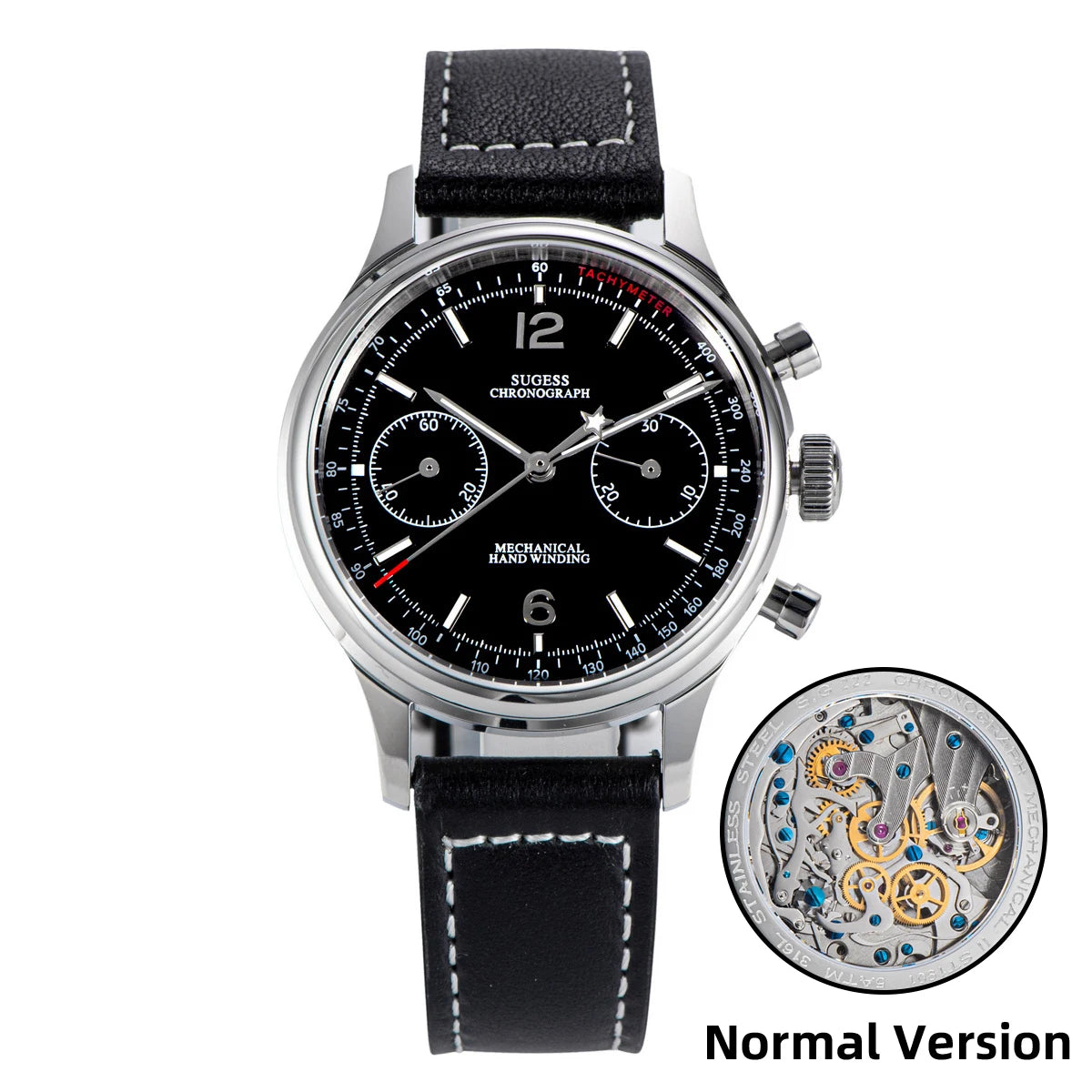 Vexaroa Pilot Chronograph Watch Seagull ST1901 Panda