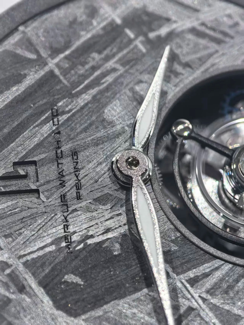 Iron Meteorite Tourbillon Sapphire Watch 42mm | Vexaroa