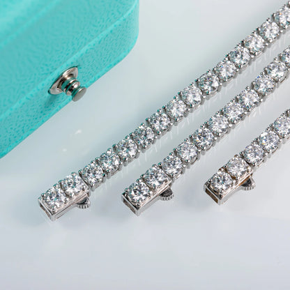 Diamond bracelet on a light blue background