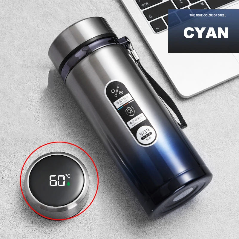 Vexaroa stainless steel thermos bottle with LED temperature display – product view 13