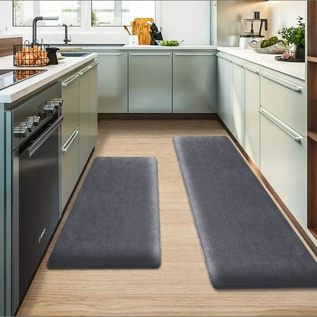 1pc long strip thickened kitchen floor mat flannel non-slip bathroom absorbent mat home door dirt-resistant foot mat