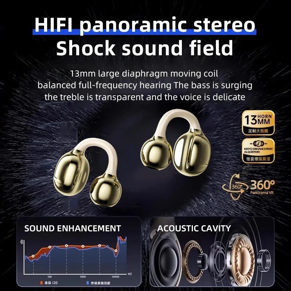 Vexaroa OWS wireless ear-clip sports gaming earbuds