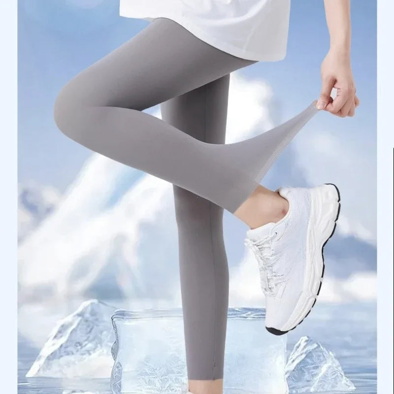 Vexaroa Women's Silky Summer High-Waist Yoga Pants