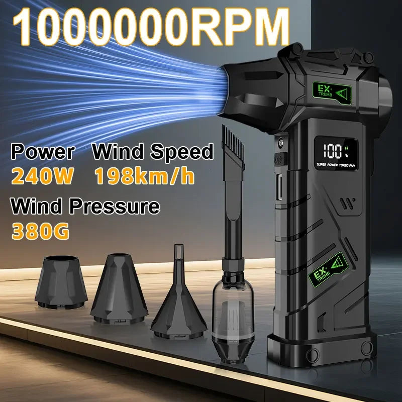 Vexaroa cordless turbo air blower with LED – product view 1