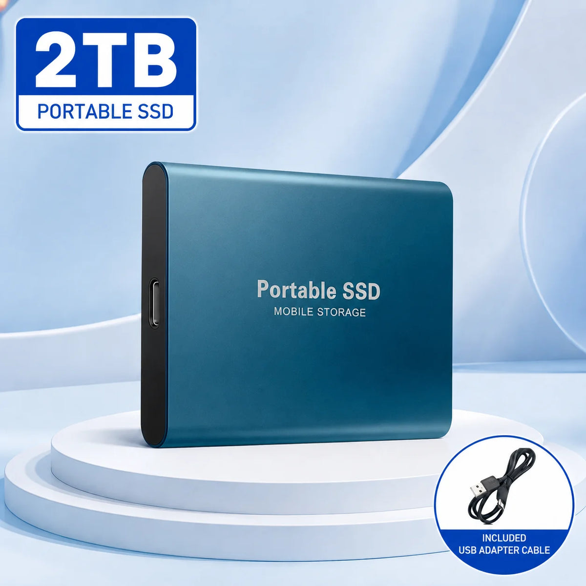 Vexaroa 1TB Portable SSD USB 3.0 Type-C – Plug & Play Drive