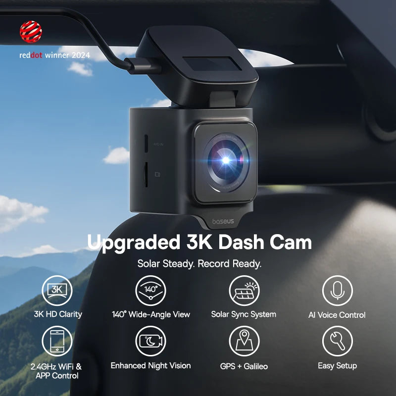 Vexaroa 3K Dual Dash Cam with GPS and WiFi – product view 2