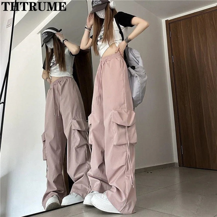 Vexaroa Women's Oversized Retro Streetwear Joggers