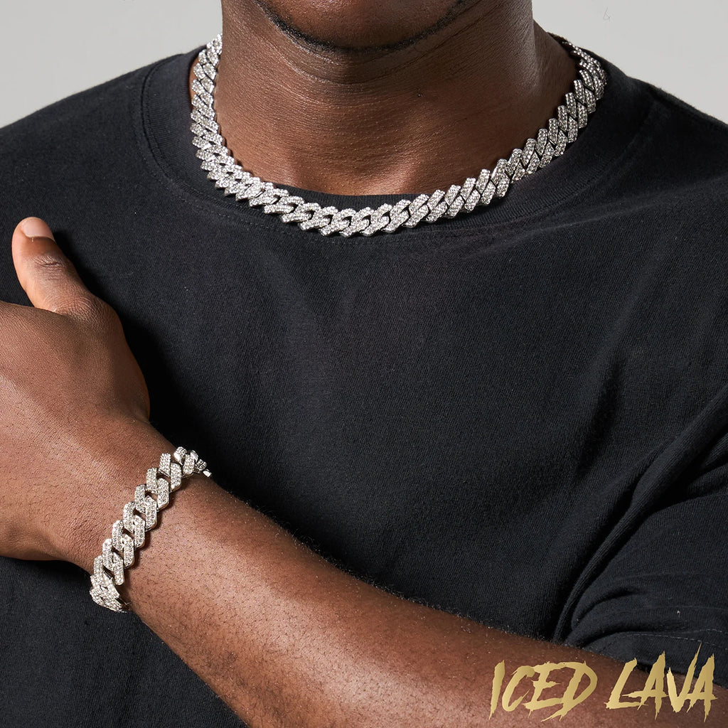 Vexaroa 14mm Iced-Out Cuban Chain Necklace — Vexaroa product image 1