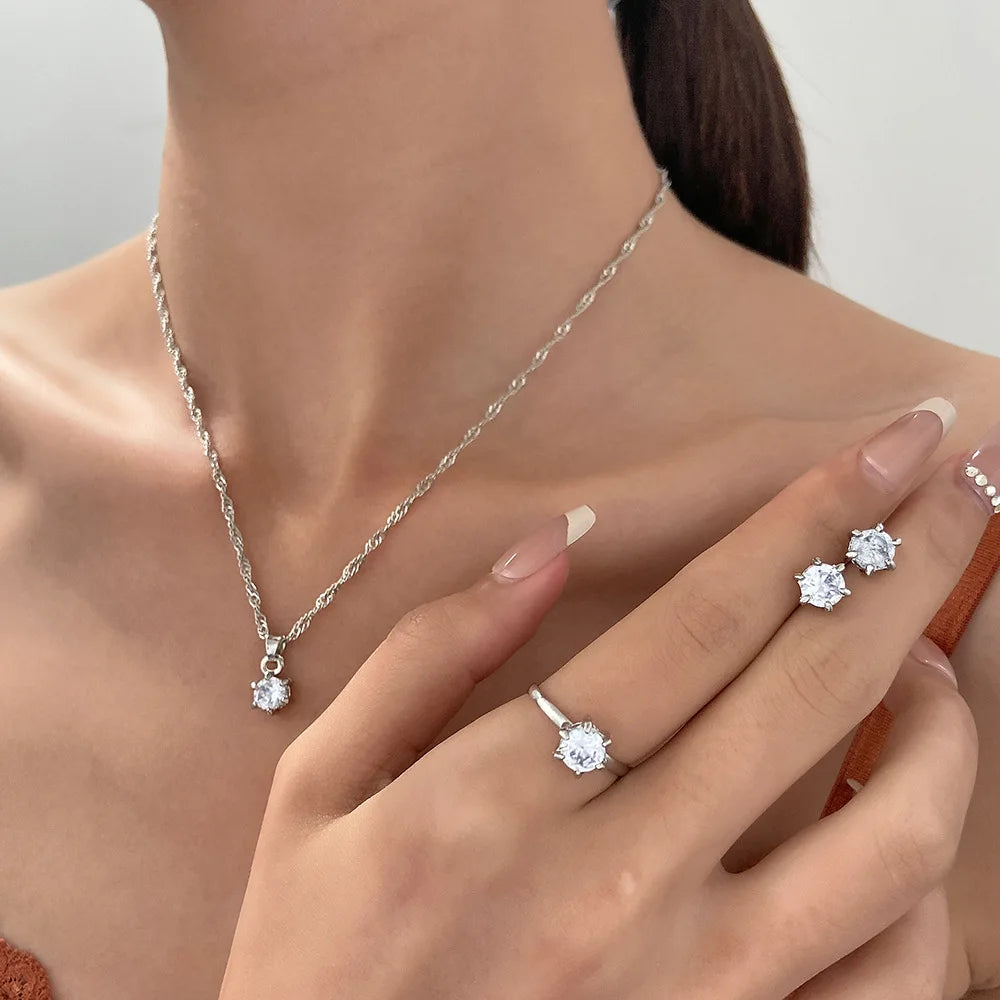 Vexaroa Crystal Zirconia Five-Piece Jewelry Set — Vexaroa product image 2