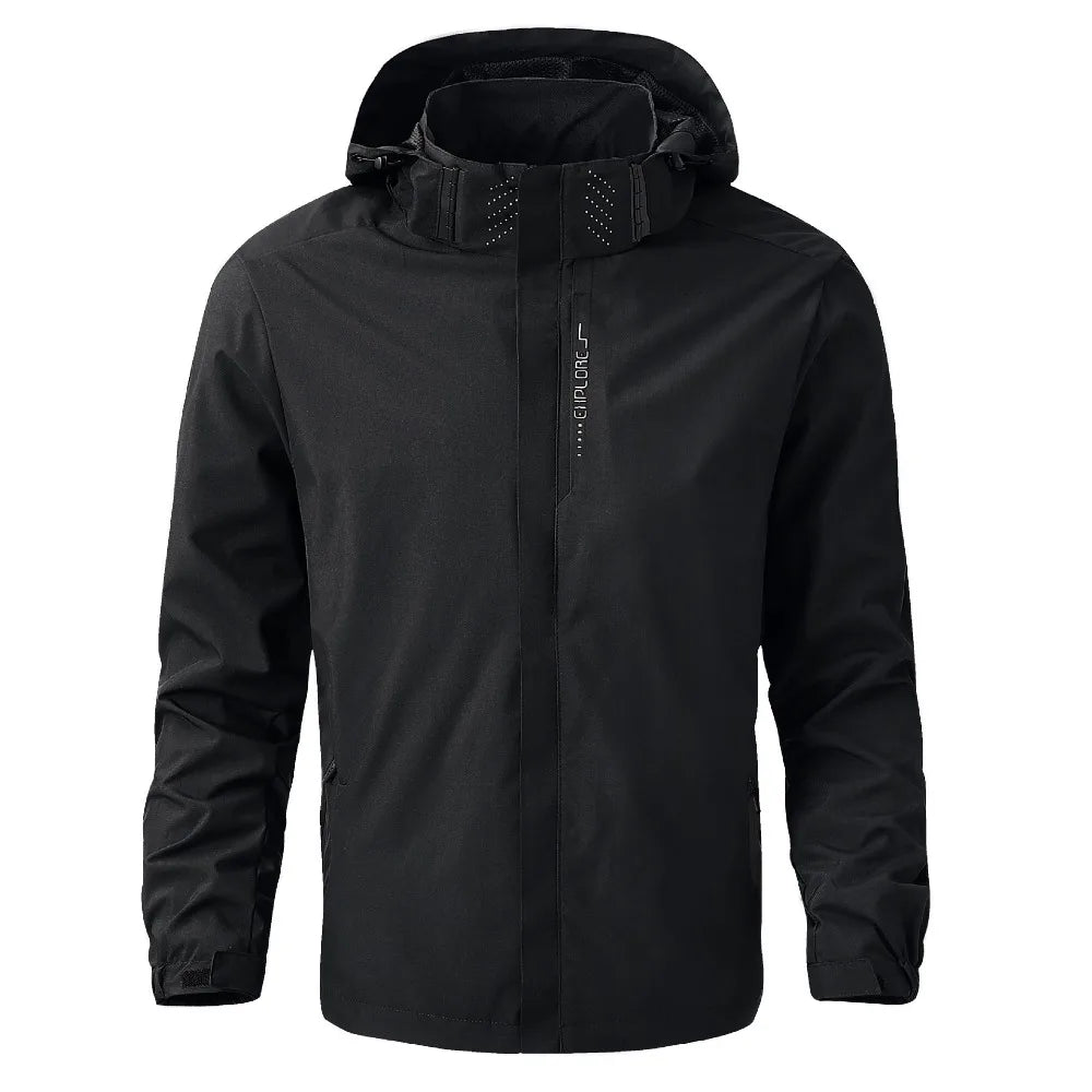 Vexaroa Men's Waterproof Hooded Outdoor Rain Jacket