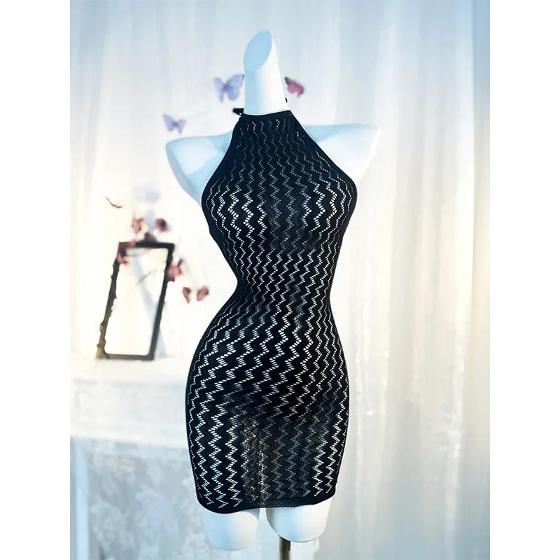Fishnet Dress See Through Women's Bedroom Outdoor Casual