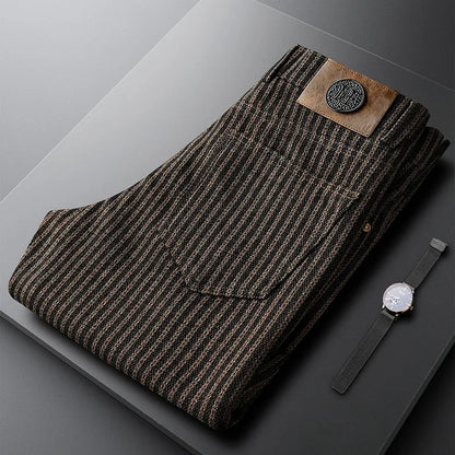 Men's Slim Straight Wool-Blend Trousers | Vexaroa