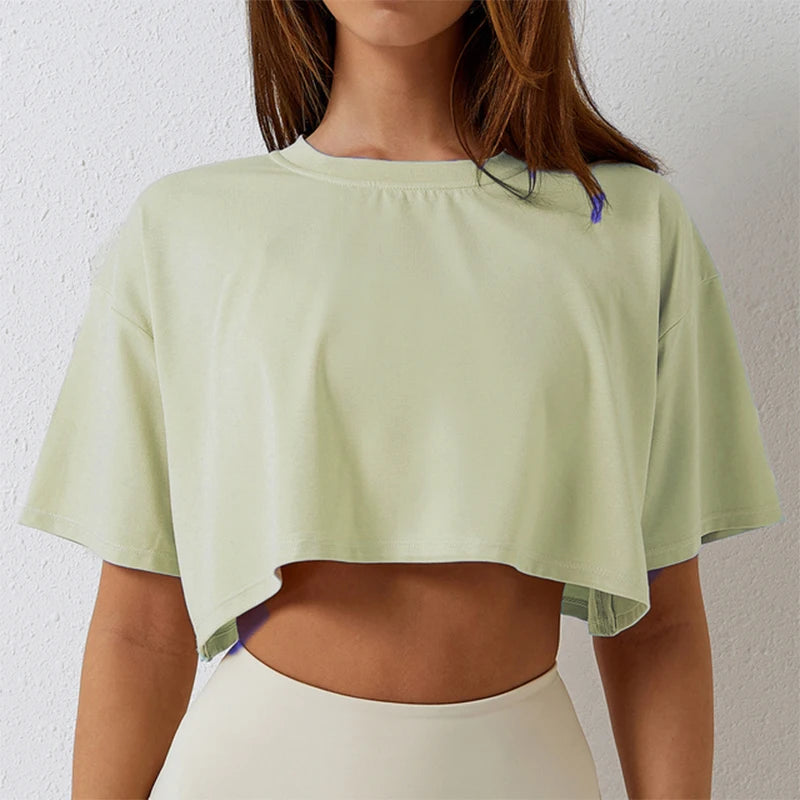 Vexaroa Womens Cotton Fitness Crop T-Shirt product photo, view 18