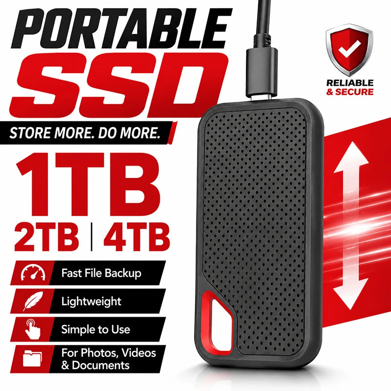 Vexaroa 1TB–2TB Portable SSD Hard Drive USB-C for Laptop Mac — product image