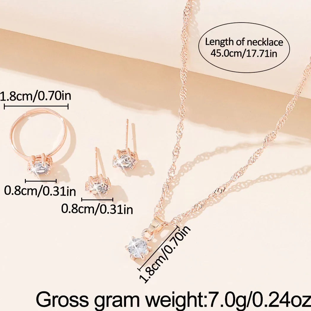 Vexaroa Crystal Zirconia Five-Piece Jewelry Set — Vexaroa product image 3