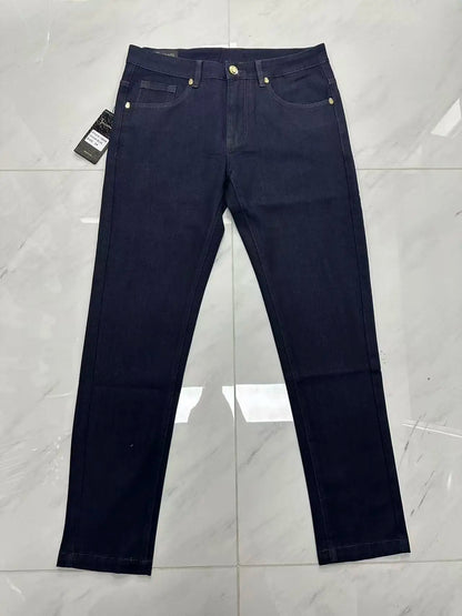 Vexaroa Men's Embroidered Stretch Zip Jeans