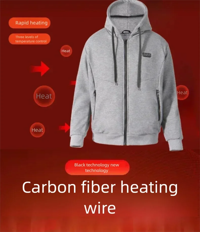 Vexaroa 23-Zone Heated Hoodie – Unisex Couple Matching Winter