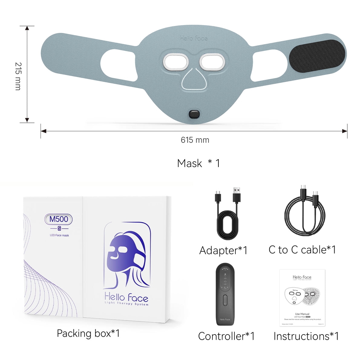 Vexaroa Wireless Red Light & Near-Infrared LED Facial Mask