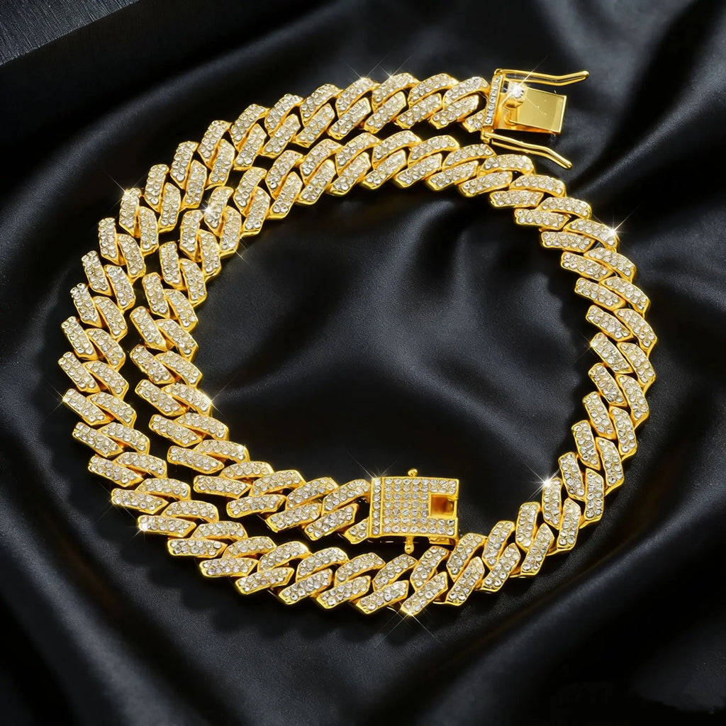 Vexaroa 14mm Iced-Out Cuban Chain Necklace — Vexaroa product image 6