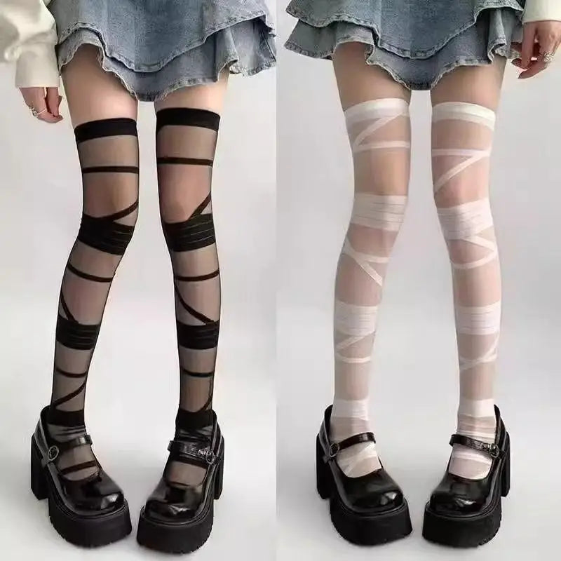Ultra-thin Stockings 1 Pair Women Crystal Silk Transparent Socks Soft and Stretchy for Day Use