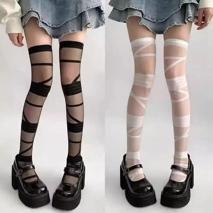 Ultra-thin Stockings 1 Pair Women Crystal Silk Transparent Socks Soft and Stretchy for Day Use