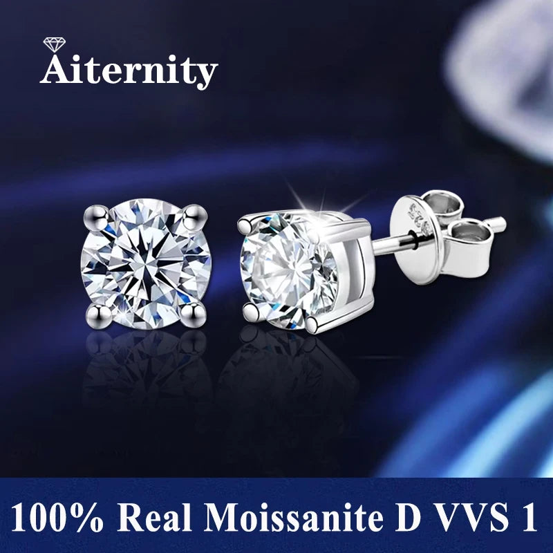 Vexaroa Moissanite-Style Silver Stud Earrings — Vexaroa product image 10