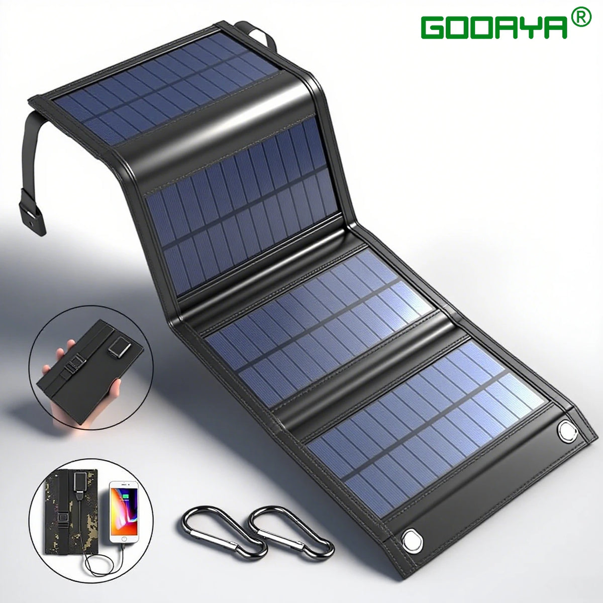Vexaroa 100W foldable USB solar panel charger — product image 1