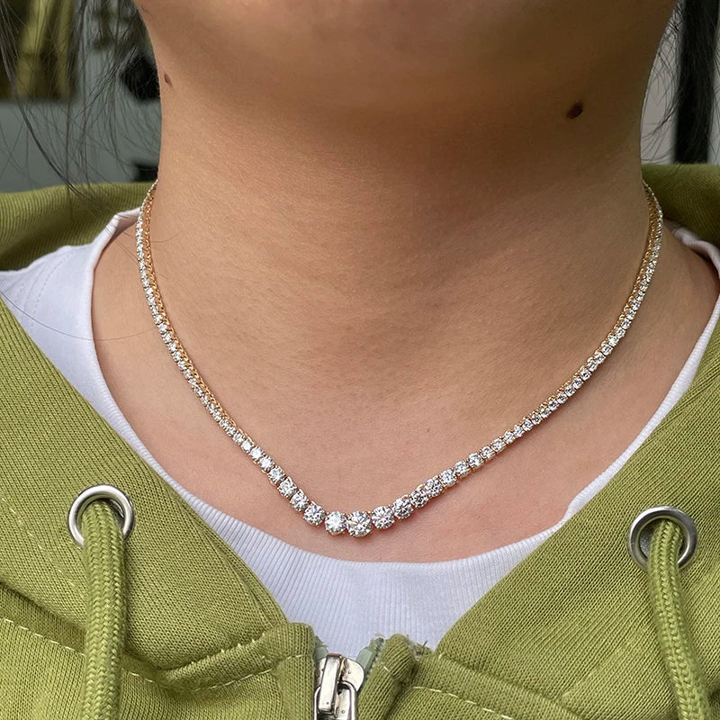 Vexaroa 10ctw Lab-Grown Diamond Tennis Necklace - product image 2