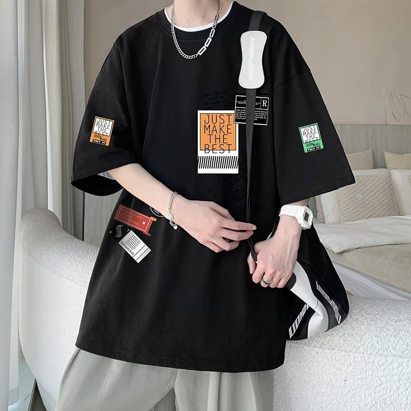 Vexaroa men's oversized letter graphic T-shirt product image 19